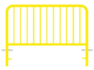Bariera chodnikowa U-11a szczeblinkowa | do wkopania, wbetonowania, żółta